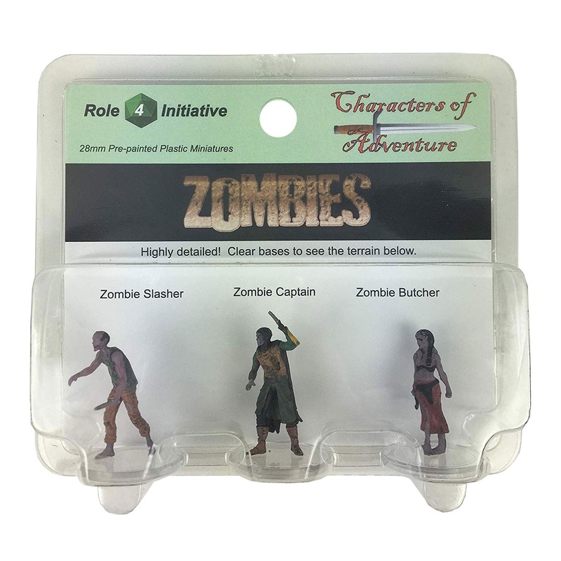 Characters of Adventure: Zombies Group of 3 - Set C - Slasher, Captain, Meathook