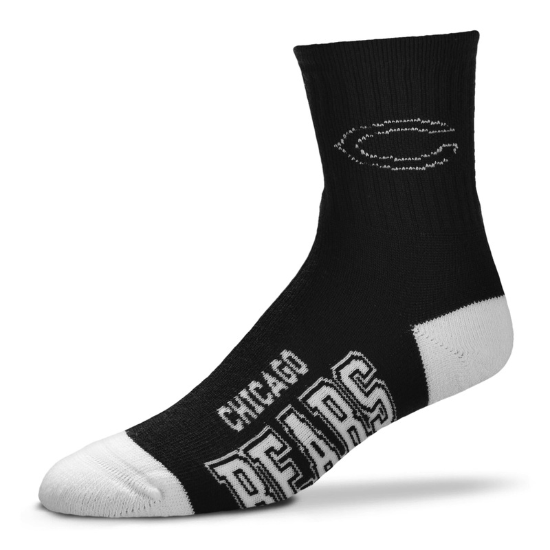 Chicago Bears Black Deuce Crew Socks, Men's Large (10-13)