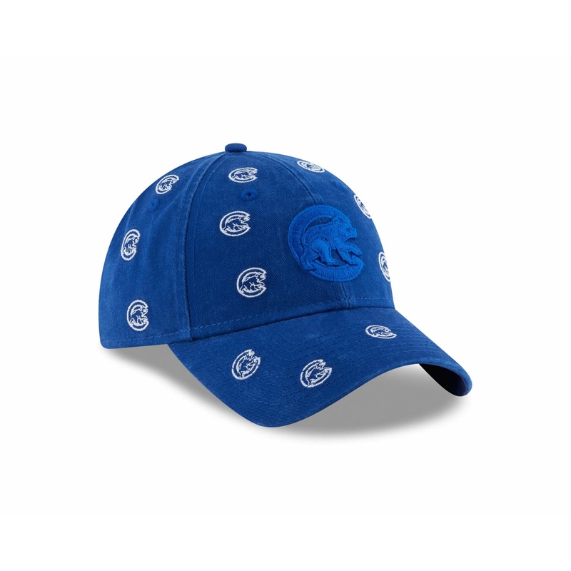 Chicago Cubs Logo Scatter 9TWENTY Women's Adjustable Hat