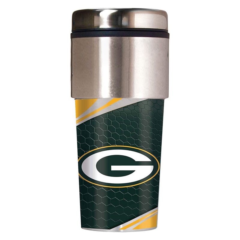 Green Bay Packers 16oz 360 Metallic Wrap Travel Tumbler