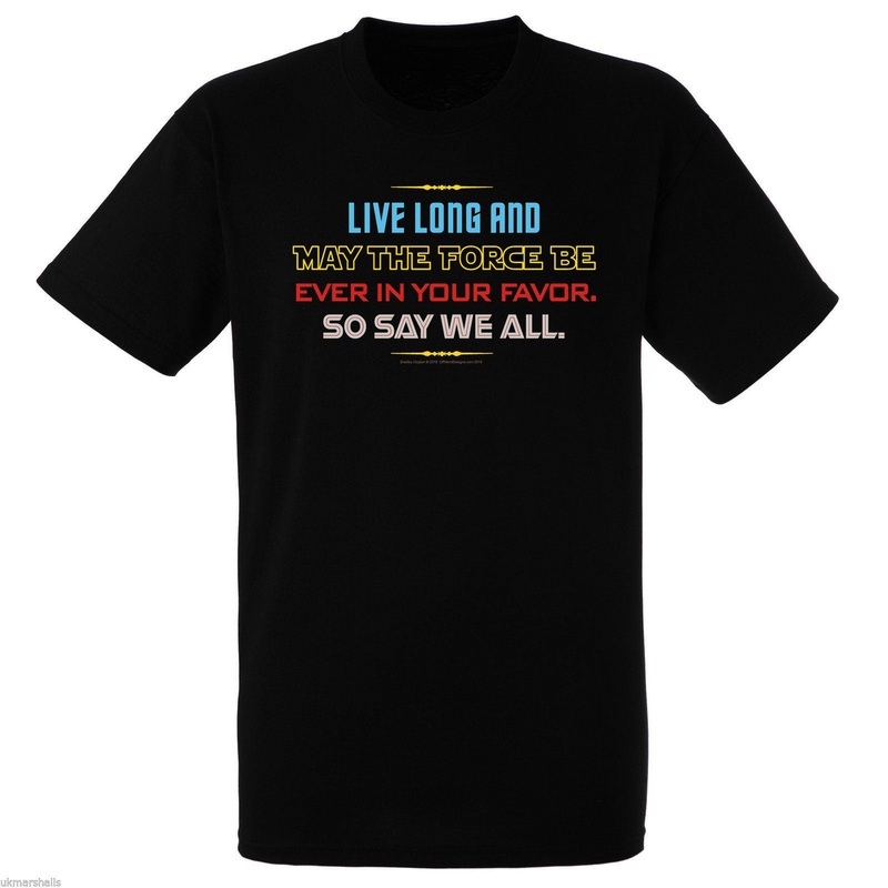 Live Long So Say We All Sci-Fi Classic T-Shirt, Black