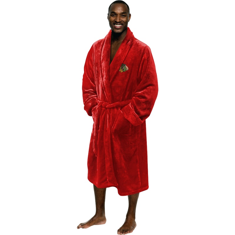 Chicago Blackhawks Men's Silk Touch Bath Robe, Large/X-Large