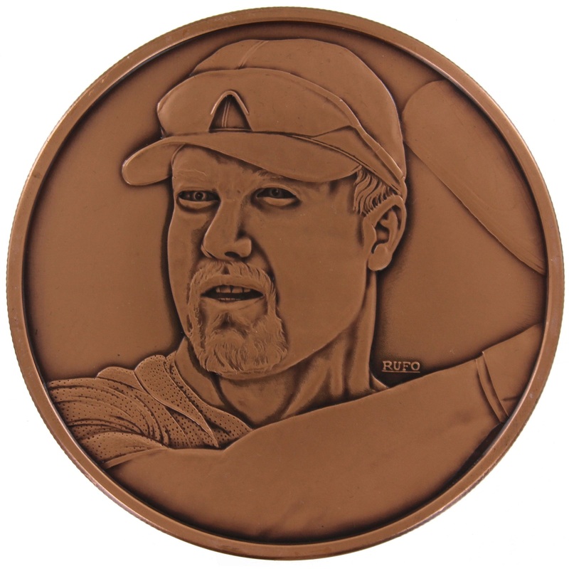St. Louis Cardinals Mark McGwire 1/2 Troy Pound Solid Antiqued Copper Coin