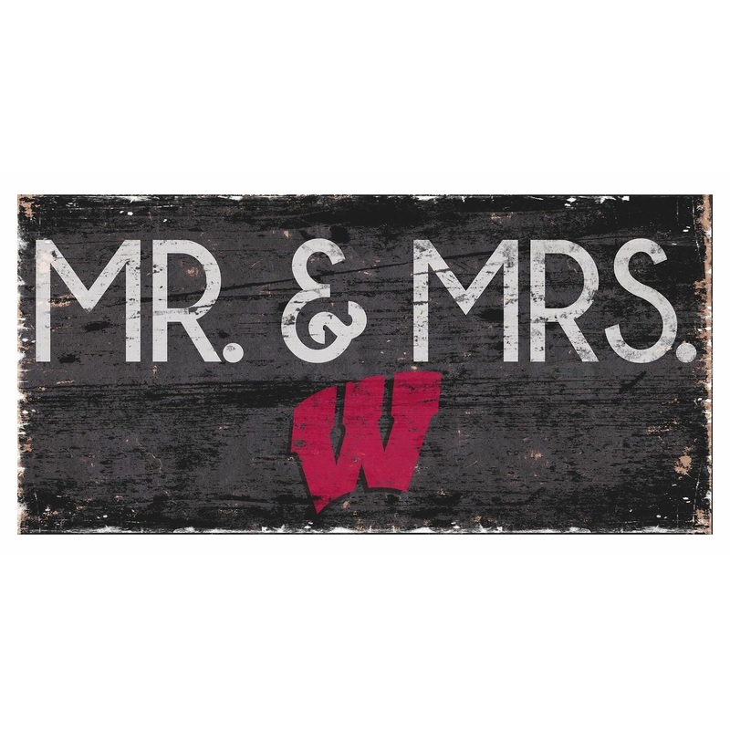 Wisconsin Badgers Mr. & Mrs. Wooden Sign