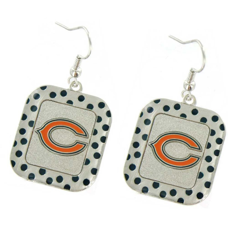 Chicago Bears Polka Dot Earrings