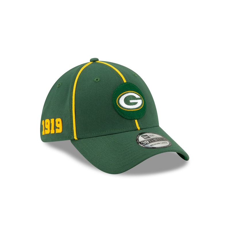 Green Bay Packers Sideline Home 39THIRTY Stretch Fit Cap, L/XL