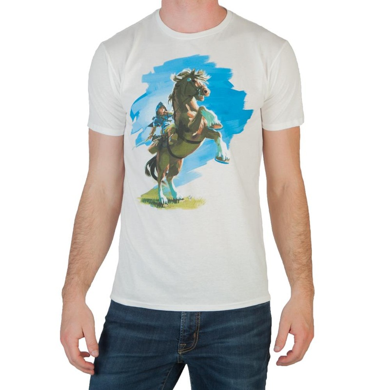 Legend of Zelda Breath of the Wild Men's Shirt, White