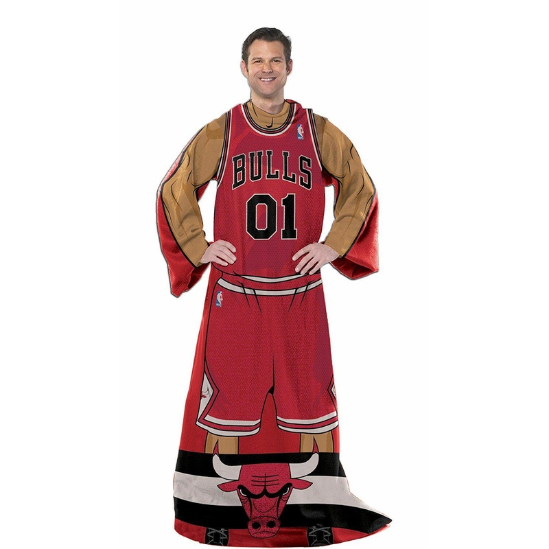 Chicago Bulls Player Uniform Comfy Throw With Sleeves