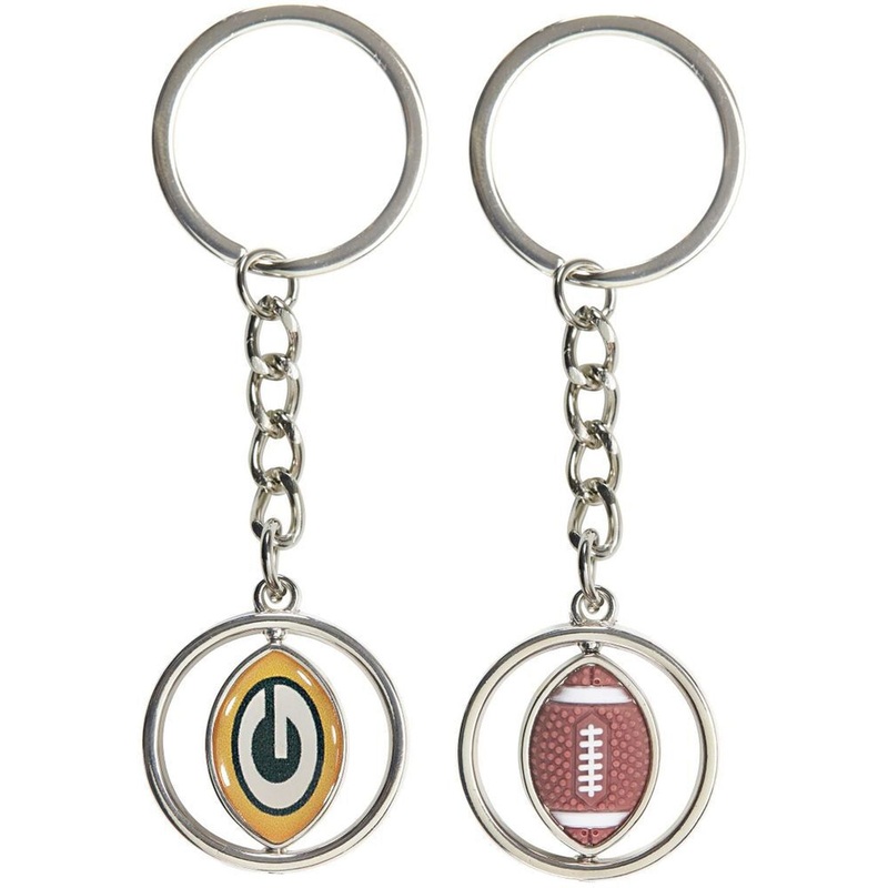 Green Bay Packers 3-D Football Spinner Keychain