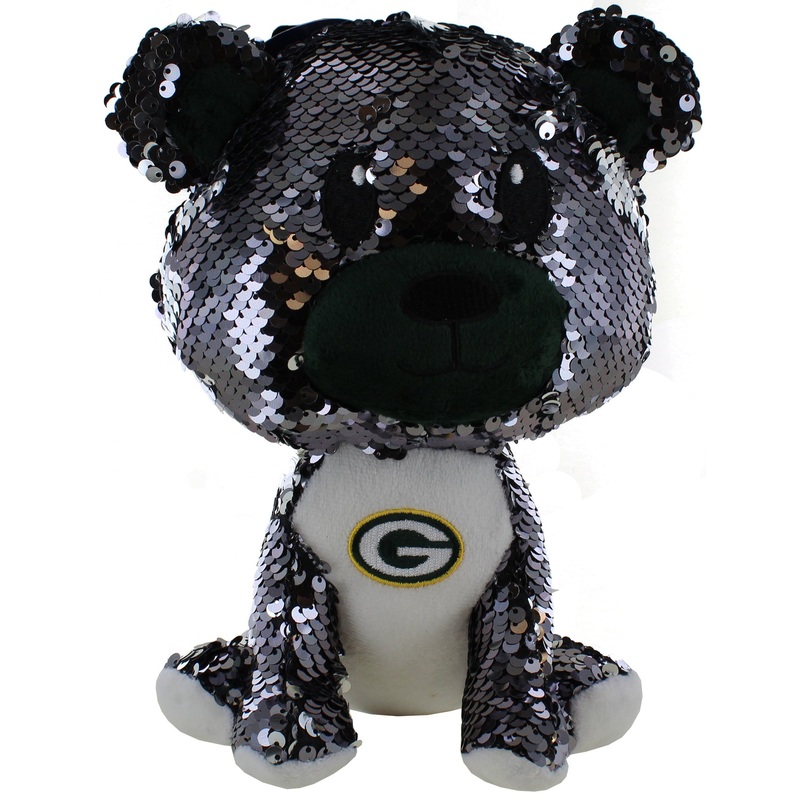 Green Bay Packers Sequin Bear Plush, 9"