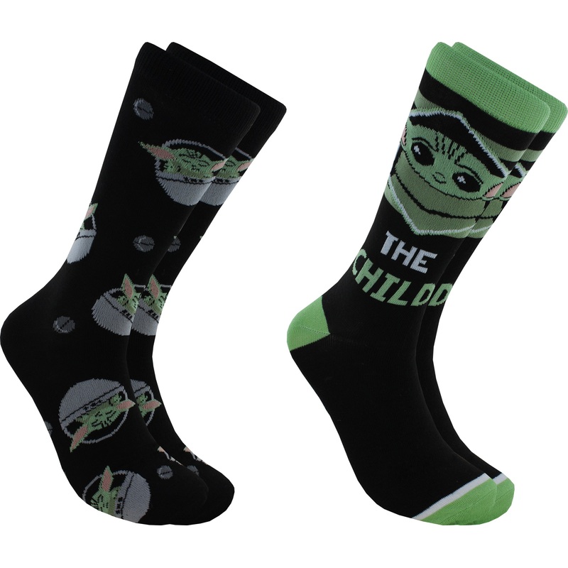 Star Wars The Child Men's Casual Crew Socks 2 Pair Size 6-12