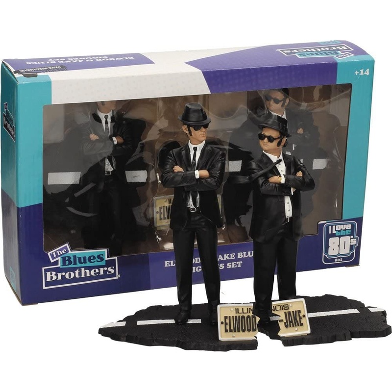 The Blues Brothers Jake and Elwood 7-Inch Movie Icons Statue Set