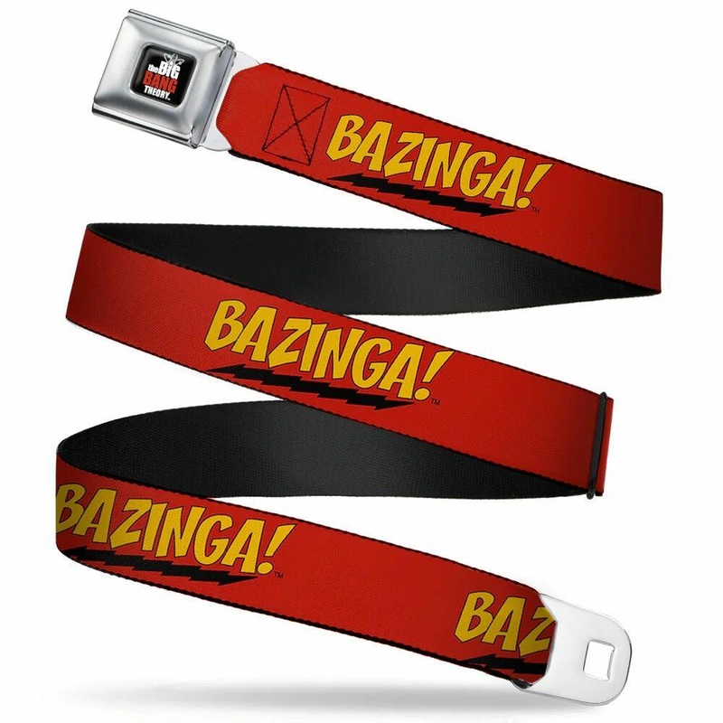 Big Bang Theory Bazinga Red Seatbelt Belt
