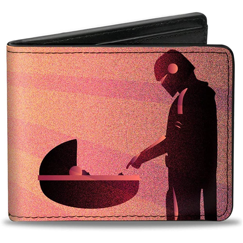 Star Wars The Child and the Mandalorian Touching Fingers Sun Rays Bi-Fold Wallet