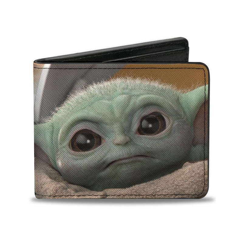 Star Wars The Child Vivid Frown Pod Pose Close-Up Bi-Fold Wallet