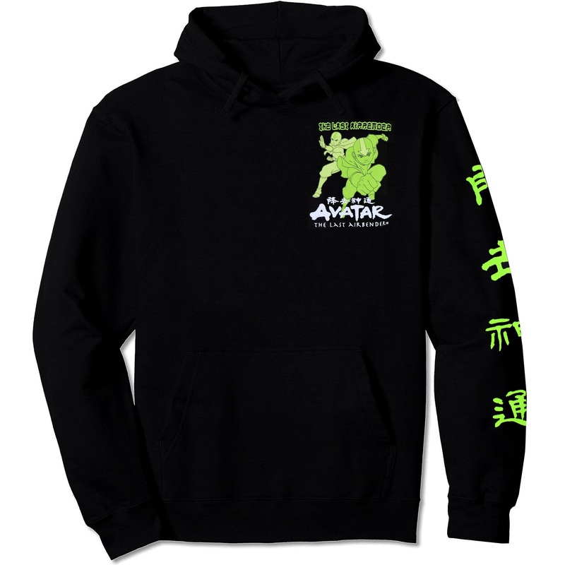 Avatar: The Last Airbender Aang Pullover Hoodie, Black