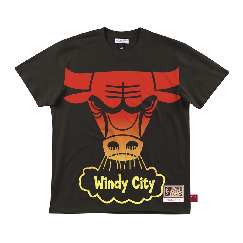 Chicago Bulls Hardwood Classics Flames Men's Short Sleeve Shirt