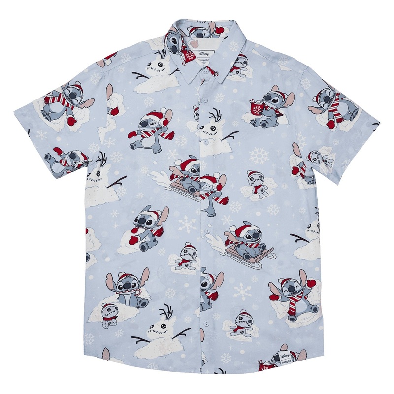 Disney Lilo & Stitch Snow Angel Camp Shirt, Unisex