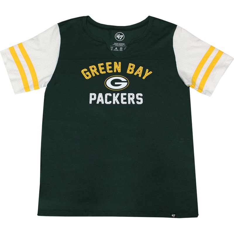 Green Bay Packers All City Short Sleeve Striped Women's Tee
