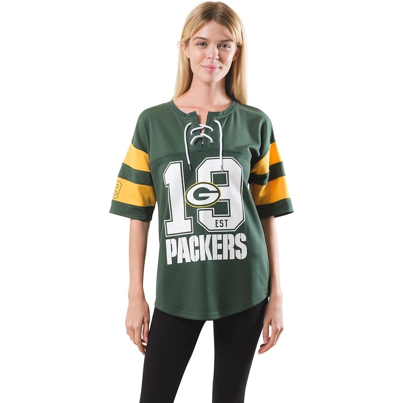 Green Bay Packers Penalty Box Lace Up Tee, Green