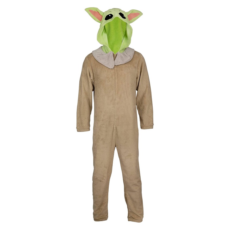 Star Wars The Mandalorian Grogu Adult Unisex Union Suit Costume, Green