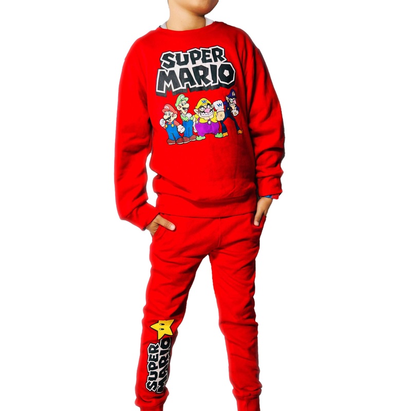 Super Mario Boys' Jogger Set, Red