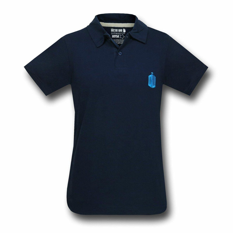 Doctor Who TARDIS Logo Men's Blue Polo Shirt