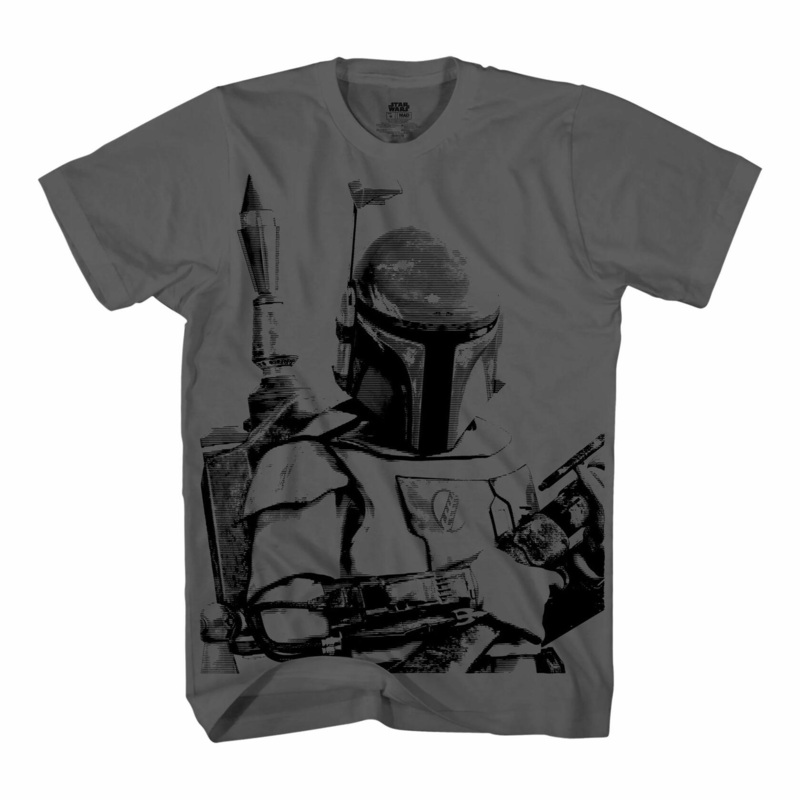 Star Wars Boba Fett Sarlacc Bait Adult T-Shirt, Charcoal