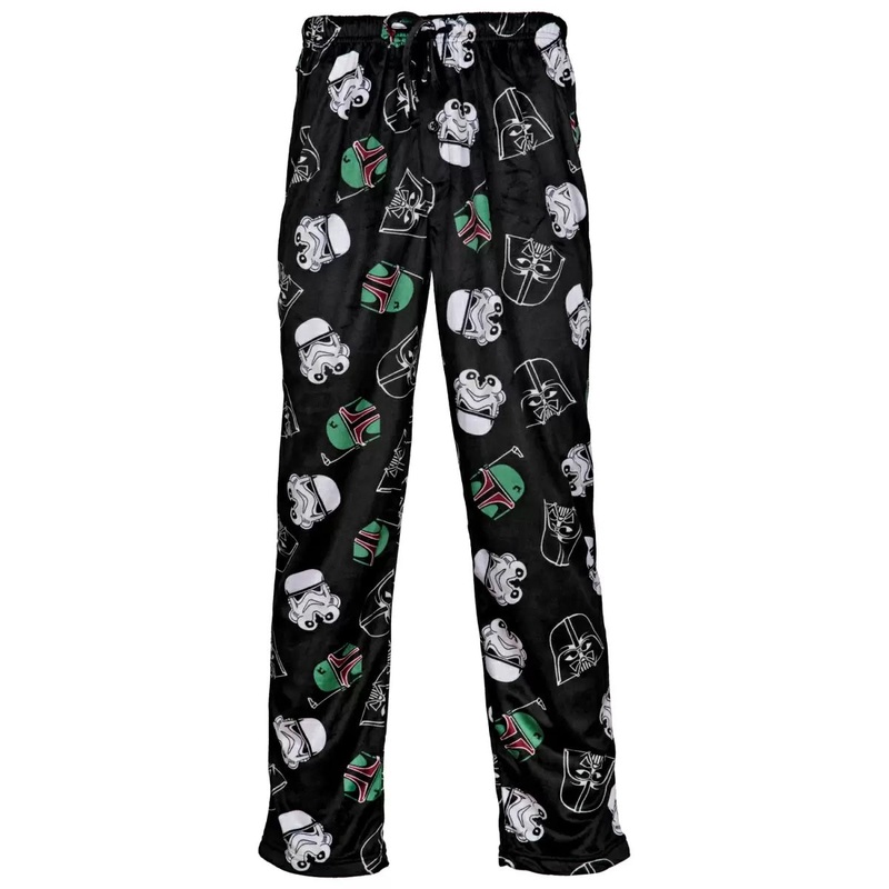 Star Wars The Dark Side Heads Fleece Lounge Pants, Black