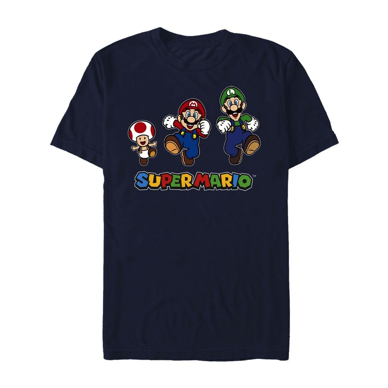 Super Mario Group Run T-Shirt, Navy