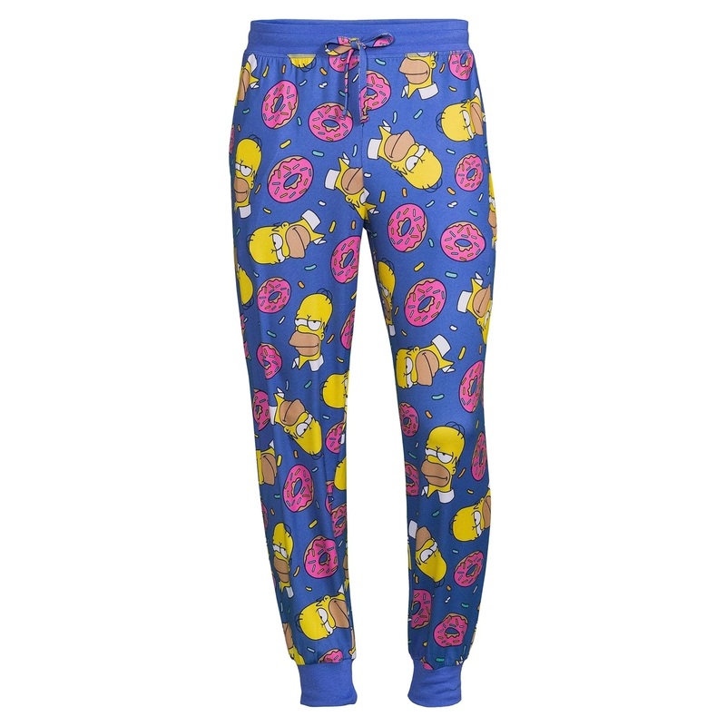 The Simpsons Homer Sprinkles Men's Lounge Jogger Pants, Blue