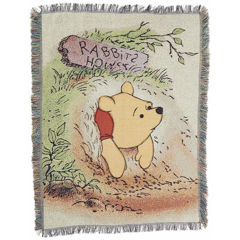 Winnie The Pooh, "Vintage Pooh" Woven Tapestry Throw Blanket