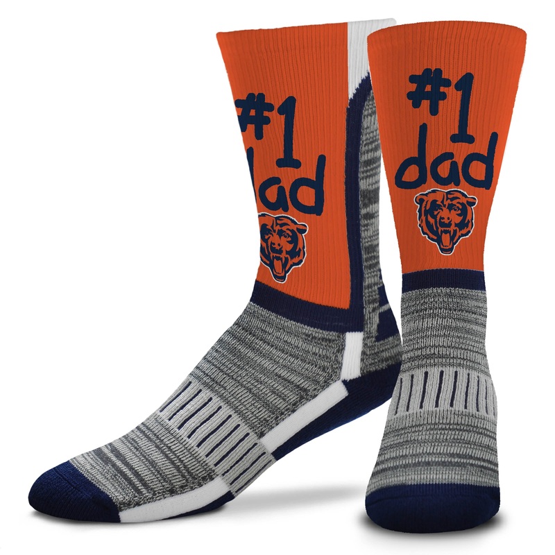 Chicago Bears #1 Dad V-Curve Socks, Large (10-13)