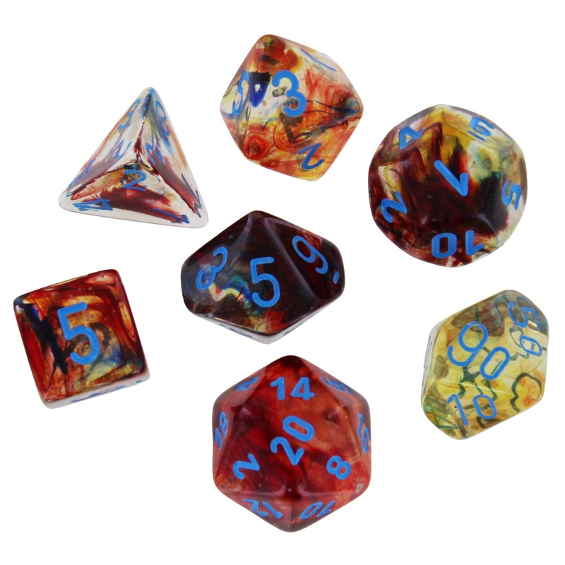 Chessex Nebula Primary/blue Polyhedral 7-Die Set