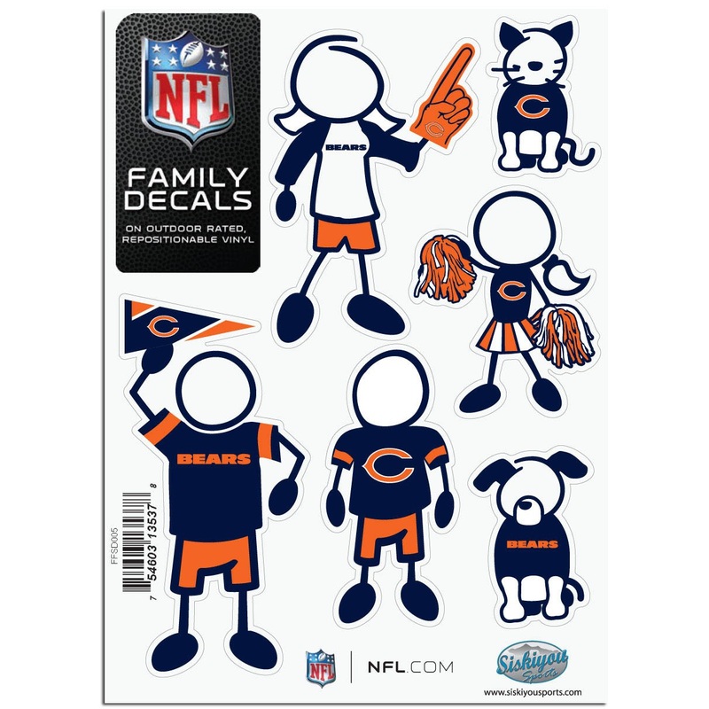 Chicago Bears Family Decal Set, Small