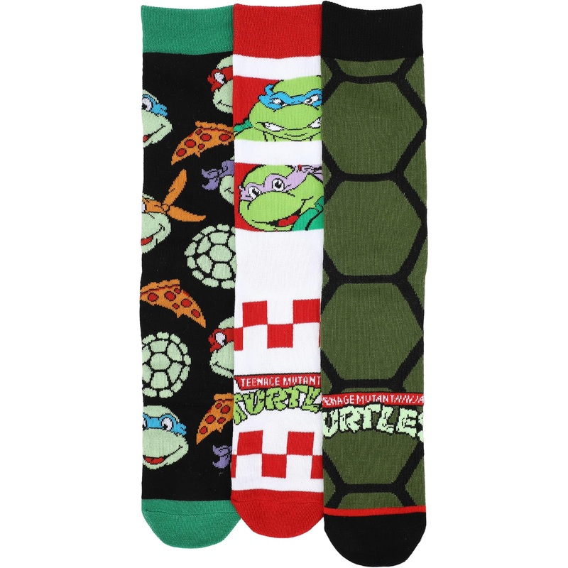 Teenage Mutant Ninja Turtles 3 Pair Crew Box Set, 10-13