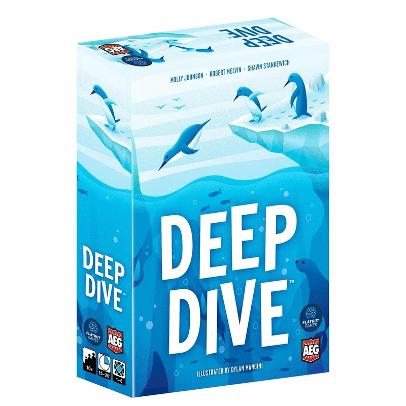Deep Dive Card Game | Push Your Luck Collection Matching Tile Game