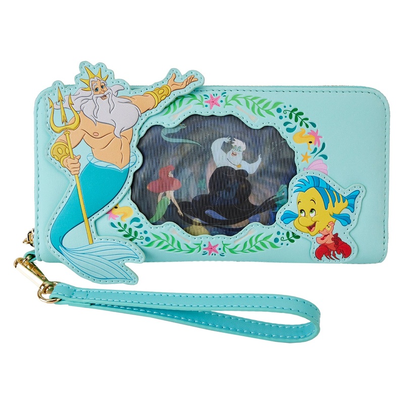 The Little Mermaid Ariel Princess Lenticular Zip Around Wallet