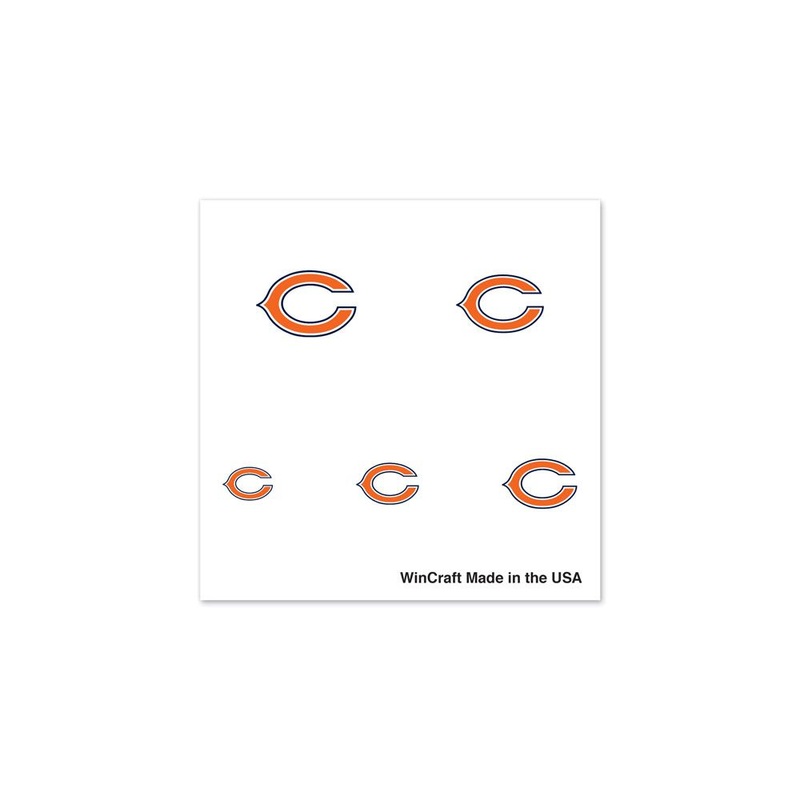 Chicago Bears Fingernail Tattoos