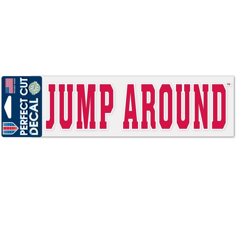 Wisconsin Badgers Jump Around 3" x 10" Perfect Cut Decal