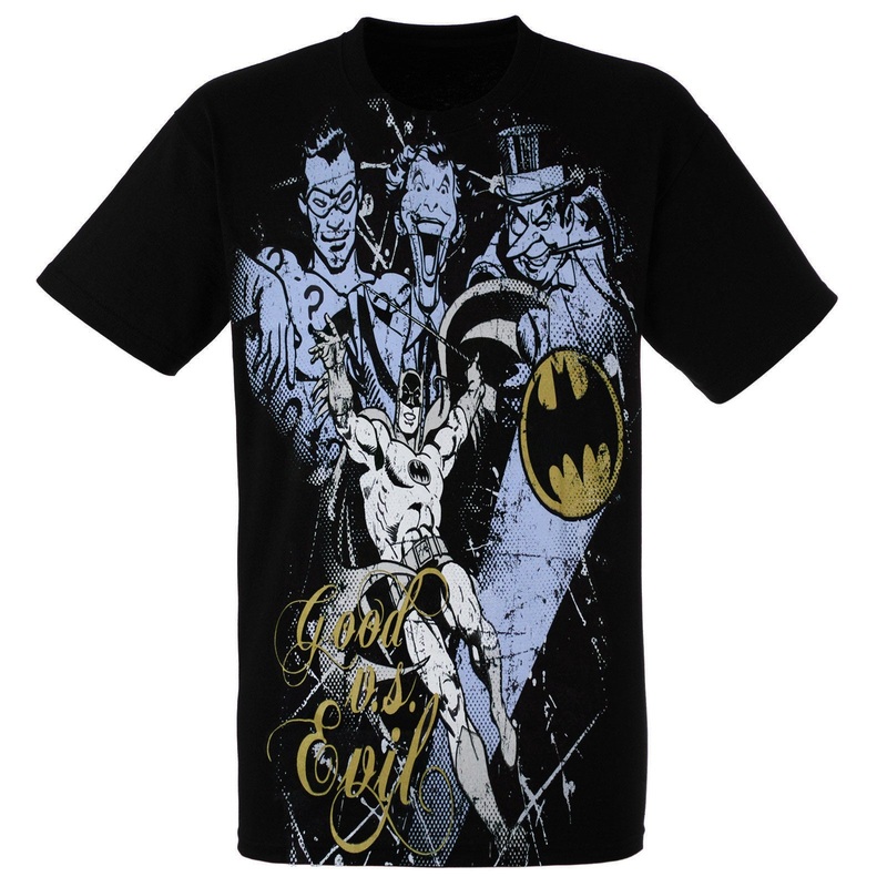 Batman Good vs. Evil Men's Slim Fit T-Shirt