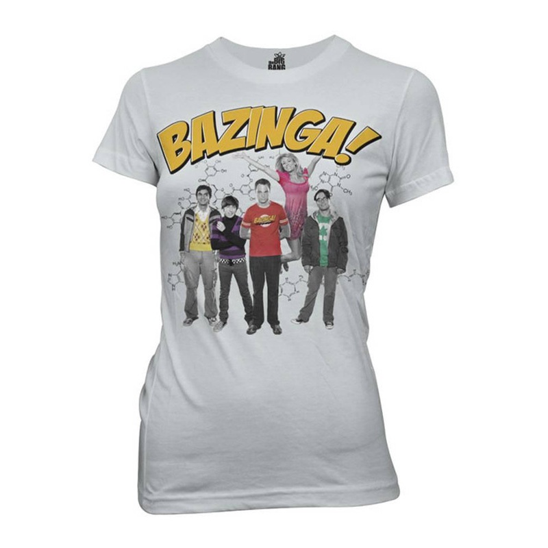 Big Bang Theory Bazinga Group Juniors T-Shirt