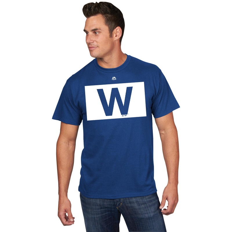 Chicago Cubs W Flag Men's Blue Shirt