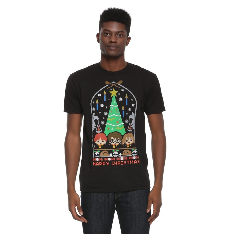 Harry Potter Pixelated Happy Christmas T-Shirt