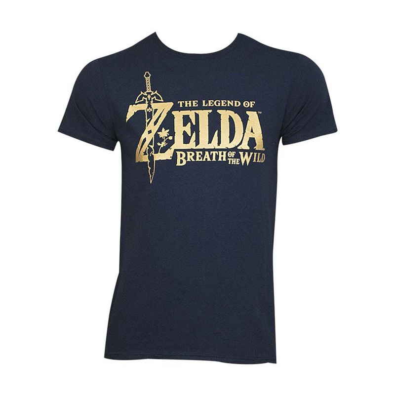Legend of Zelda Metallic Logo Men's Navy Shirt