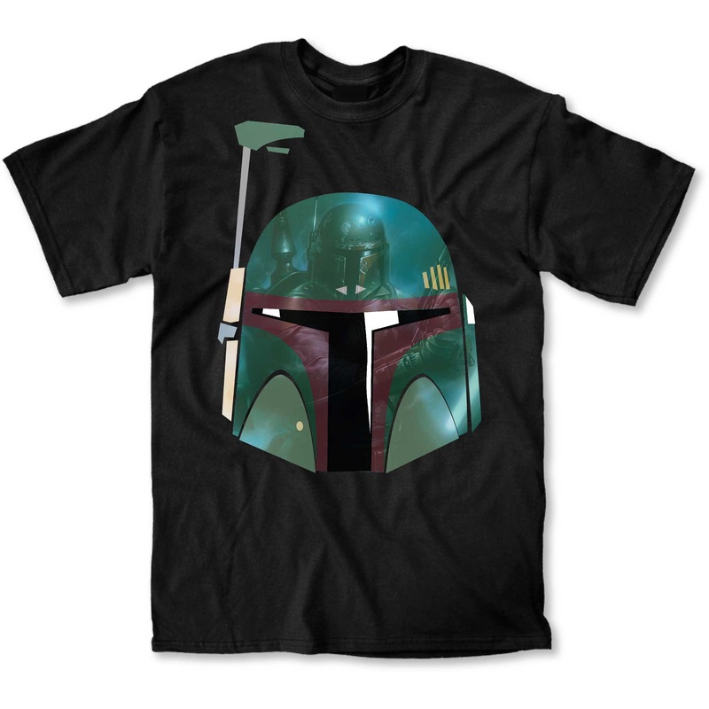 Star Wars Boba Fett Graphic Fill Black T-Shirt