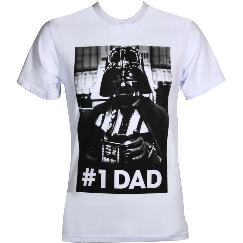 Star Wars Darth Vader #1 Dad Men's White Shirt