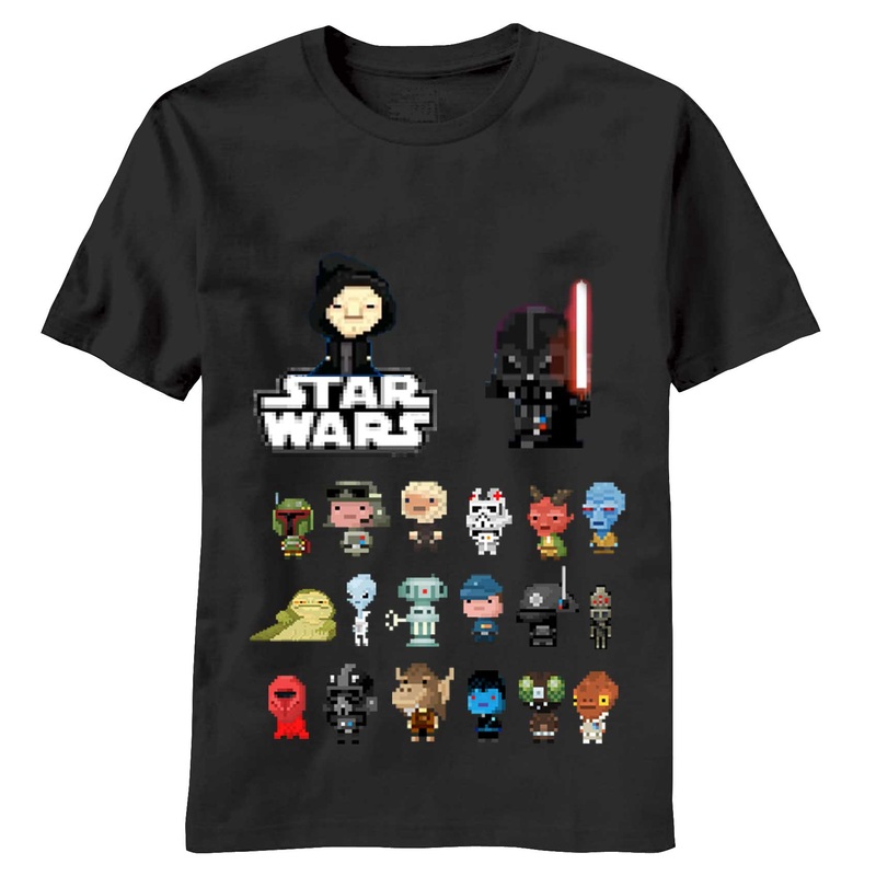 Star Wars Galactic Bitizens Men's Black T-Shirt