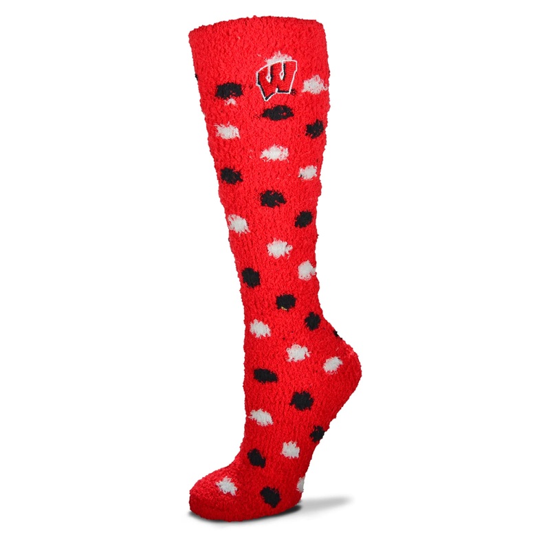 Wisconsin Badgers Polka Dot Socks