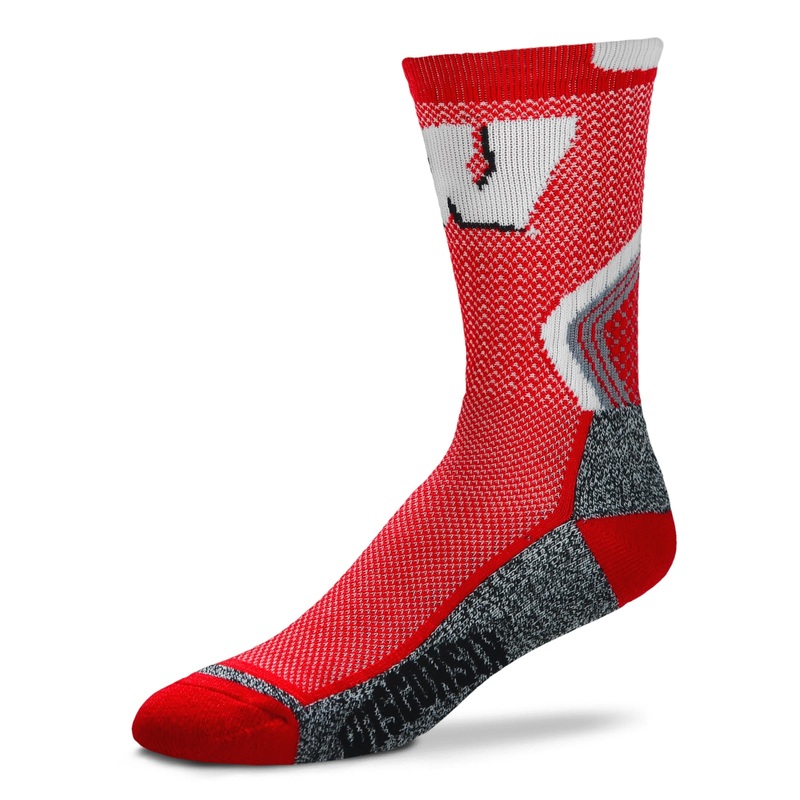 Wisconsin Badgers Promo Adult Crew Socks, Large